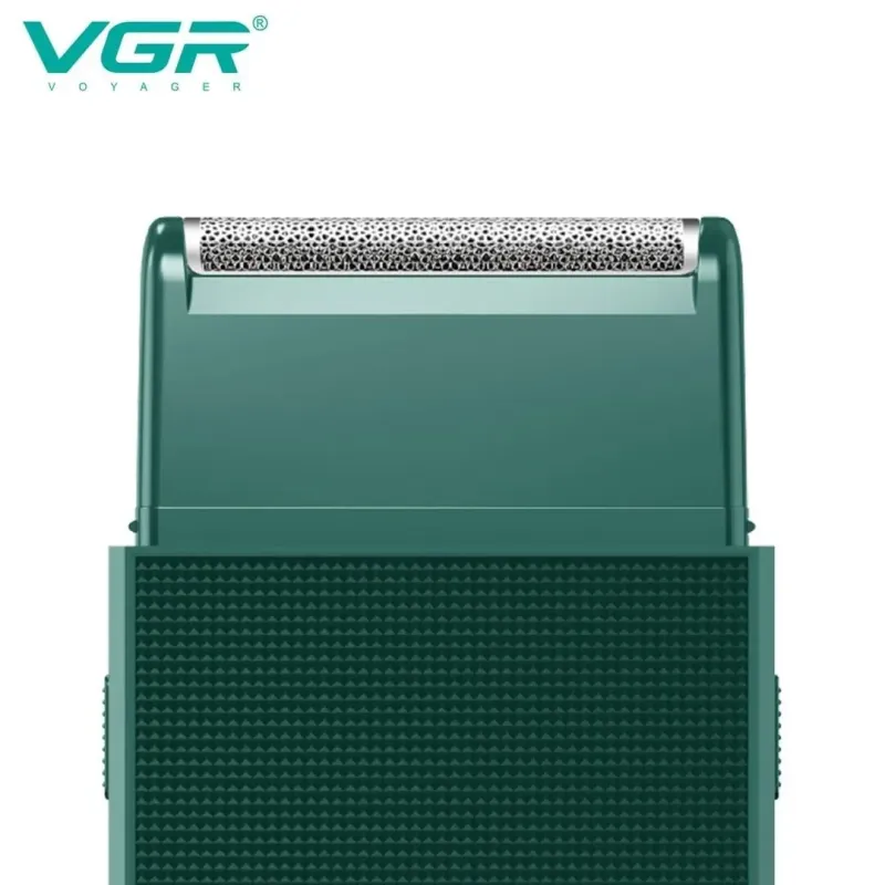 ماكينة تنعيم اللحية في جي ار Professional قابلة للشحن ، اخضر - V-376