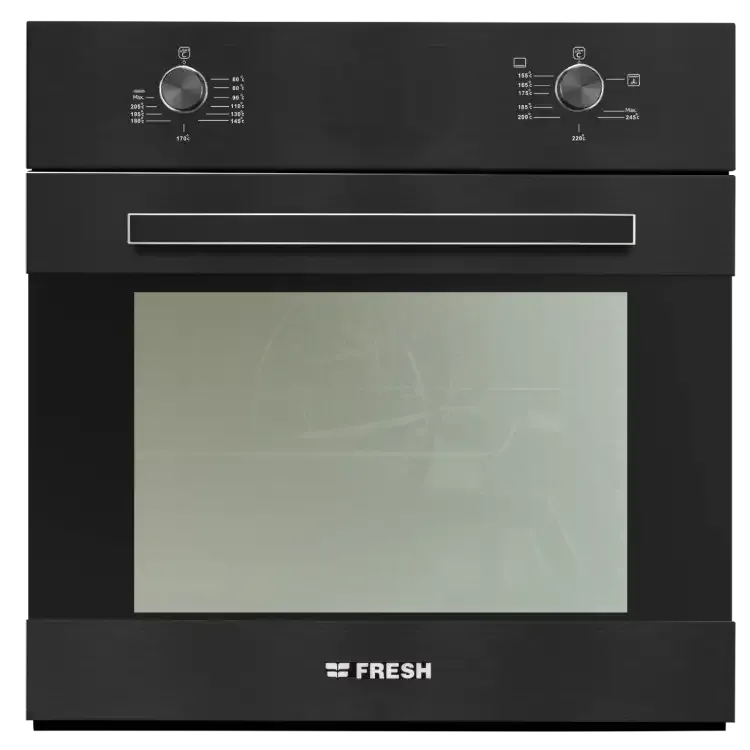 فرن غاز بلت ان بشواية فريش GEOFR60CMB، مقاس 60 سم، 56 لتر، اسود - Fresh-500009653