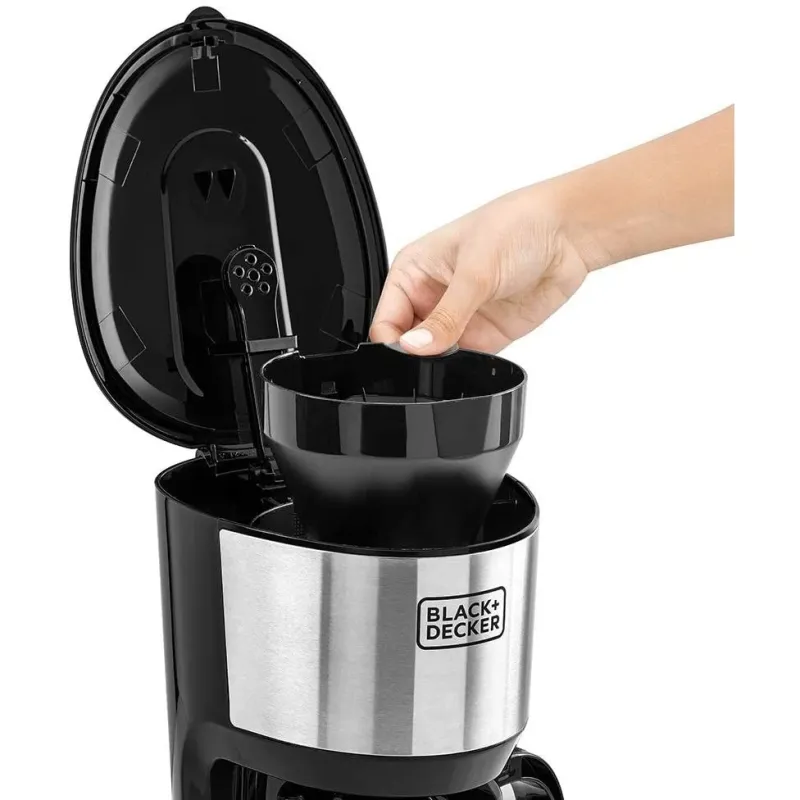 ماكينة قهوة بلاك+ديكر، 750 وات، اسود/ فضي- DCM750S-B5