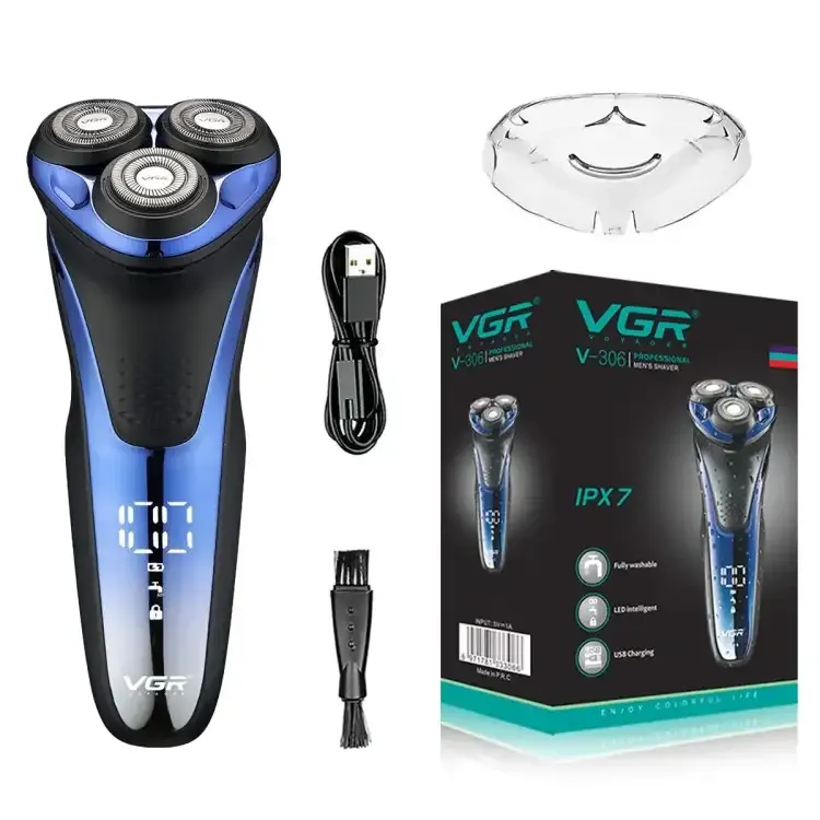 ماكينة حلاقة دوارة في جي ار، أزرق - V-306