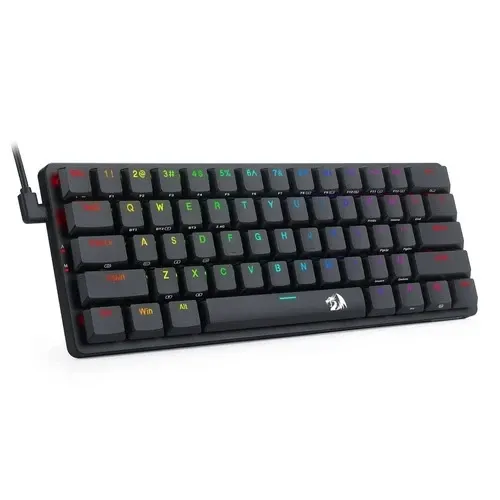 Redragon K615P-KBS Elise Pro لوحة مفاتيح ميكانيكية لاسلكية بتقنية البلوتوث ثلاثي الوضع RGB ، مفتاح أزرق رفيع للغاية