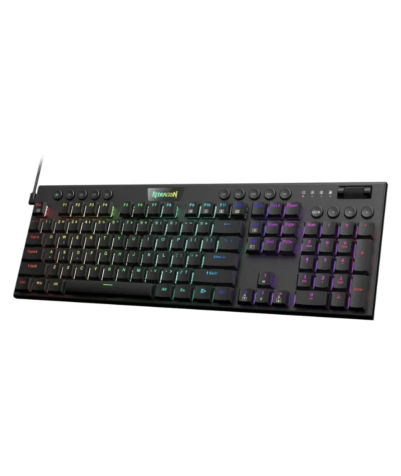 كيبورد USB ريدراجون Horus، اسود - K619-RGB