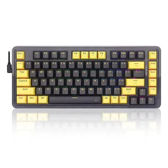 لوحة مفاتيح ألعاب Redragon ELF K649 سلكية بغطاء 75% RGB - أسود | K649PY-RGB