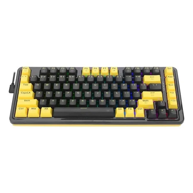 لوحة مفاتيح ألعاب Redragon ELF K649 سلكية بغطاء 75% RGB - أسود | K649PY-RGB