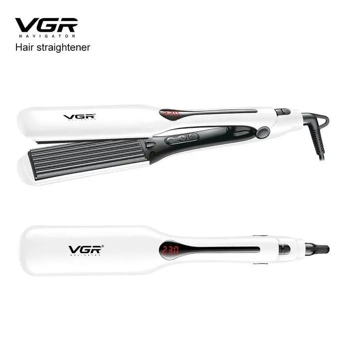 VGR V-557 تقنية التسخين السريع الاحترافية للشعر الموحد، 100 درجة مئوية إلى 230 درجة مئوية، درجة حرارة قابلة للتعديل مع شاشة LED، سلك دوار 360 درجة