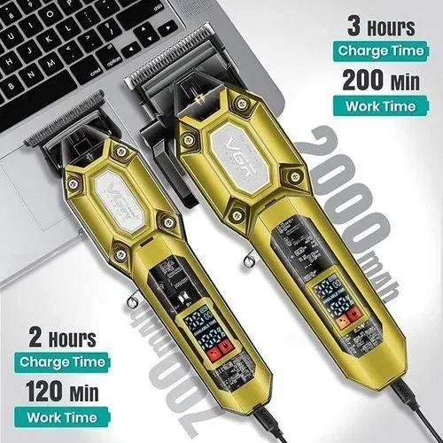 مجموعة ماكينات حلاقة الشعر  V-600 + V-900 الاحترافية VGR
