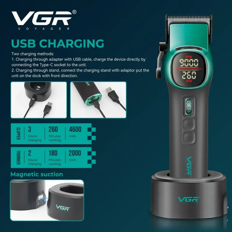 مجموعة حلاقة V-885 S2 طقم قص محترف للرجال من vgr