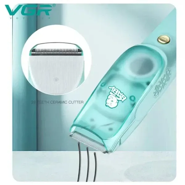 ماكينة قص شعر الأطفال VGR V-151، باللون الأخضر