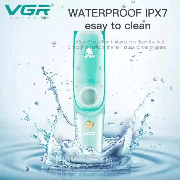 ماكينة قص شعر الأطفال VGR V-151، باللون الأخضر