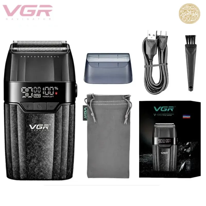 ماكينة حلاقة  كهربائية احترافية قابلة لإعادة الشحن للرجال من VGR V 640 S للوجه والجسم