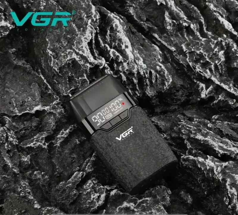 ماكينة حلاقة  كهربائية احترافية قابلة لإعادة الشحن للرجال من VGR V 640 S للوجه والجسم