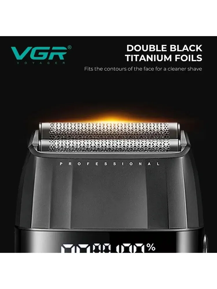 ماكينة حلاقة  كهربائية احترافية قابلة لإعادة الشحن للرجال من VGR V 640 S للوجه والجسم