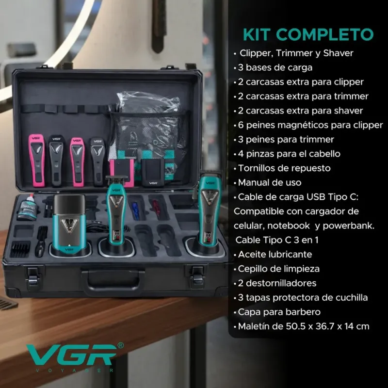 مجموعة قص الشعر الاحترافية 3 في 1، VGR V-035 S3