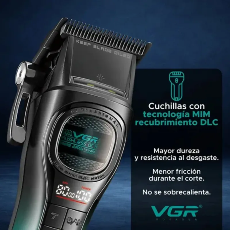 ماكينة حلاقة احترافية VGR V-888C مناسبة للحلاقين والاستخدام المنزلي، بتجمع بين القوة والدقة وسهولة الاستخدام.