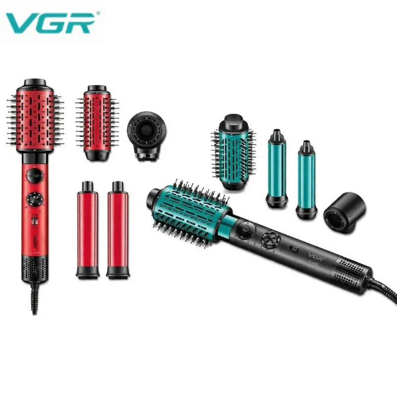 فرشة الشعر VGR V-485 (5 في 1)  هي جهاز تصفيف شعر متعدد الاستخدامات بيجمع بين السيشوار والفرشة في جهاز واحد