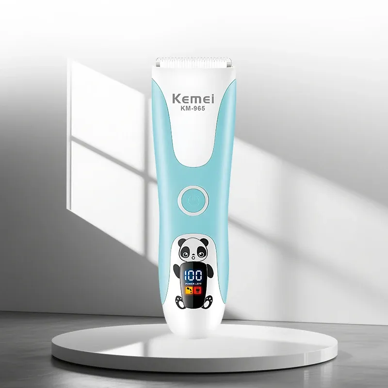 ماكينة قص شعر الأطفال Kemei KM-965 IPX6، صامتة.