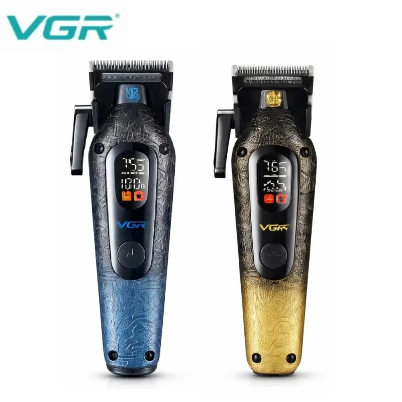 ماكينة حلاقة الشعر Vgr V879C الاحترافية للحلاقين، قابلة لإعادة الشحن، لاسلكية للرجال