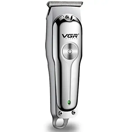 ماكينة تشذيب الشعر الاحترافية من في جي ار - V-071 من الفولاذ مقاوم للصدأ بشحن USB مع 3 أمشاط