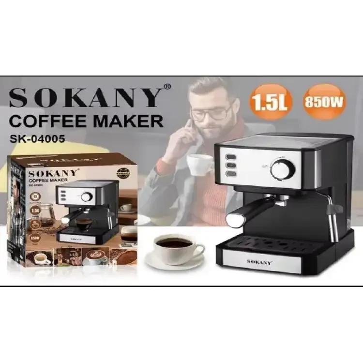 ماكينة تحضير الاسبرسو سوكاني، 850 وات، اسود - SK-04005