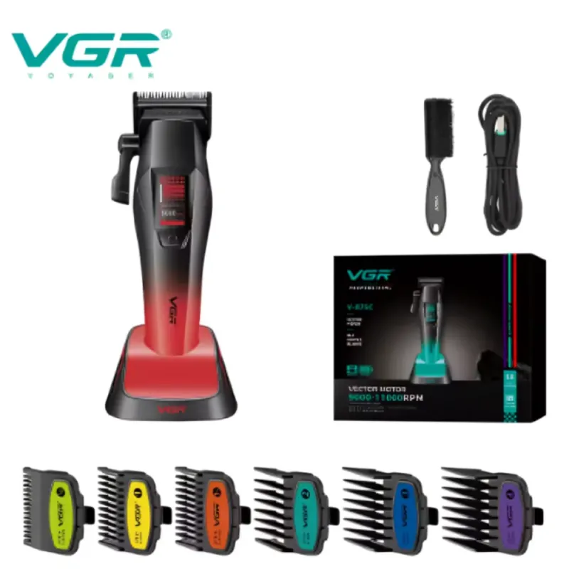 ماكينة حلاقة الشعر الاحترافية VGR V-875C شاشة LED - للرجال