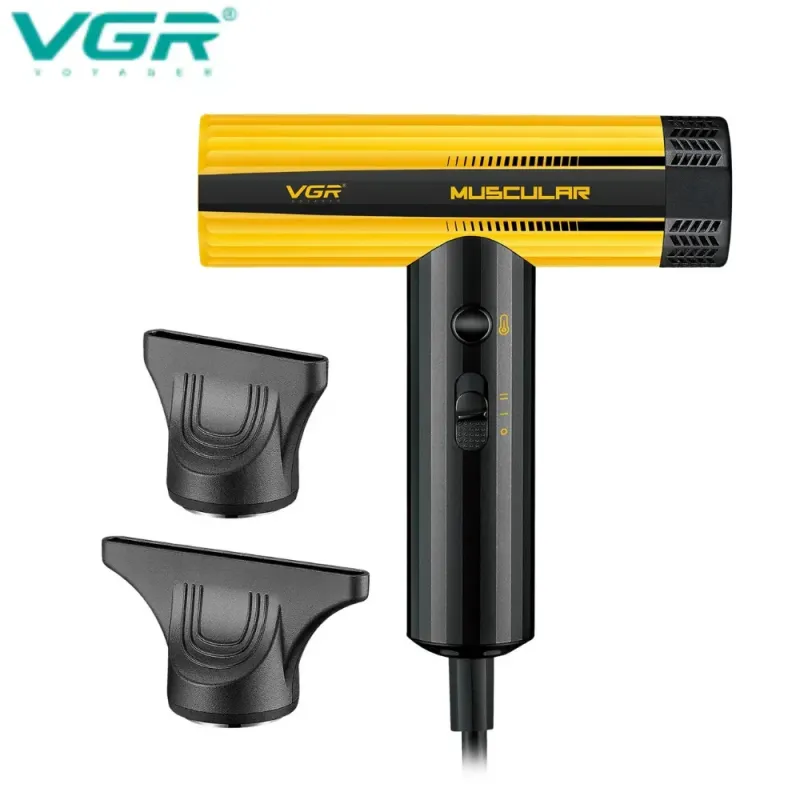 مجفف شعر احترافي VGR V-285 HD للصالونات للرجال والنساء، أصفر