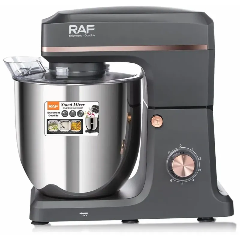 (ضمان 3 سنوات) خلاط عجين ثابت من نوع RAF R.6615، بقوة 2000 واط، وسعة 12 لترًا