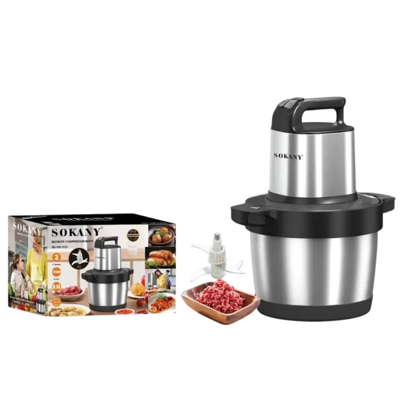 كبة سوكاني WONDER، سعة 6.5 لتر، 1500 وات، فضي واسود - SK-7033A