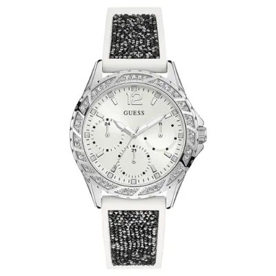 ساعة جيس  حريمى رابر لون ابيض وميناءابيض