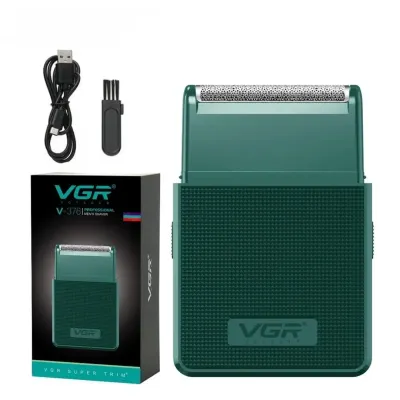 ماكينة تنعيم اللحية في جي ار Professional قابلة للشحن ، اخضر - V-376