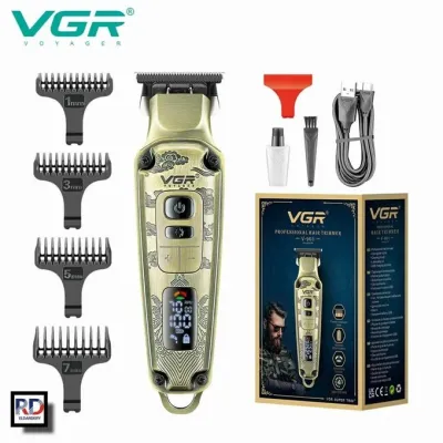 VGR ماكينة حلاقة كهربائية لاسلكية قابلة لاعادة الشحن ضد الماء V-901