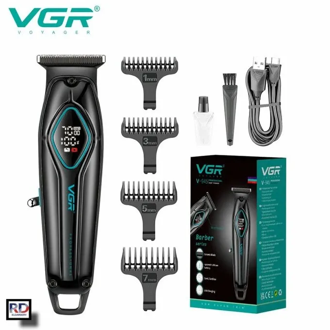VGR ماكينة حلاقة كهربائية لاسلكية قابلة لاعادة الشحن ضد الماء V-945