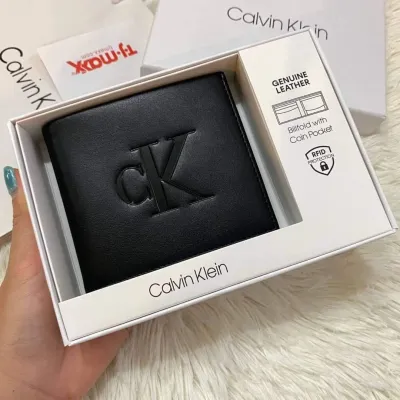 محفظة كالفن كلاين CK للرجال باللون الأسود