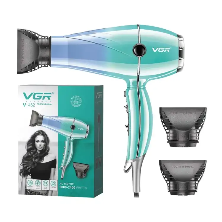 مجفف شعر VGR V-452 للجنسين، أخضر