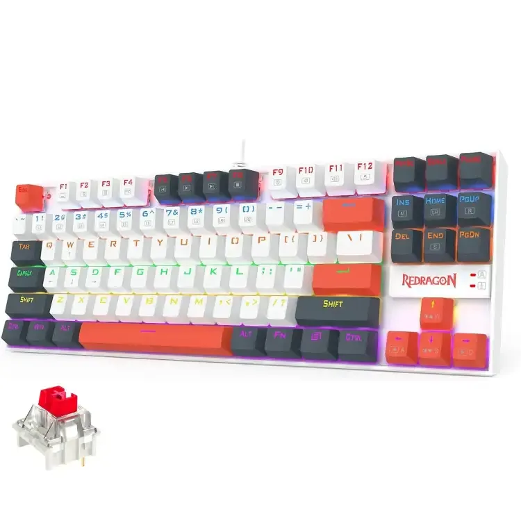 لوحة مفاتيح الألعاب -k552 WLR-R white/black