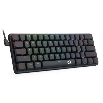 Redragon K615P-KBS Elise Pro لوحة مفاتيح ميكانيكية لاسلكية بتقنية البلوتوث ثلاثي الوضع RGB ، مفتاح أزرق رفيع للغاية