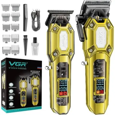 مجموعة ماكينات حلاقة الشعر  V-600 + V-900 الاحترافية VGR