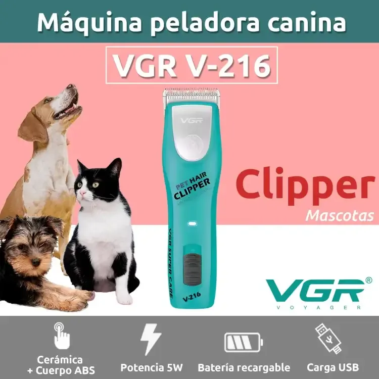 VGR في جي ار ماكينة حلاقة احترافية V-216  للحيوانات الاليفة