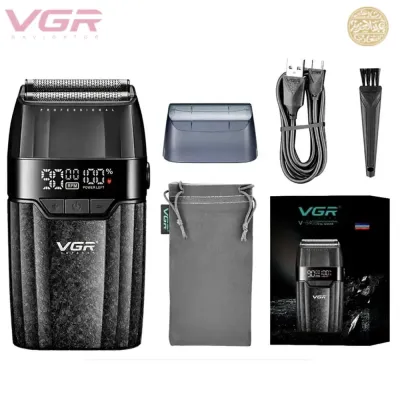 ماكينة حلاقة  كهربائية احترافية قابلة لإعادة الشحن للرجال من VGR V 640 S للوجه والجسم