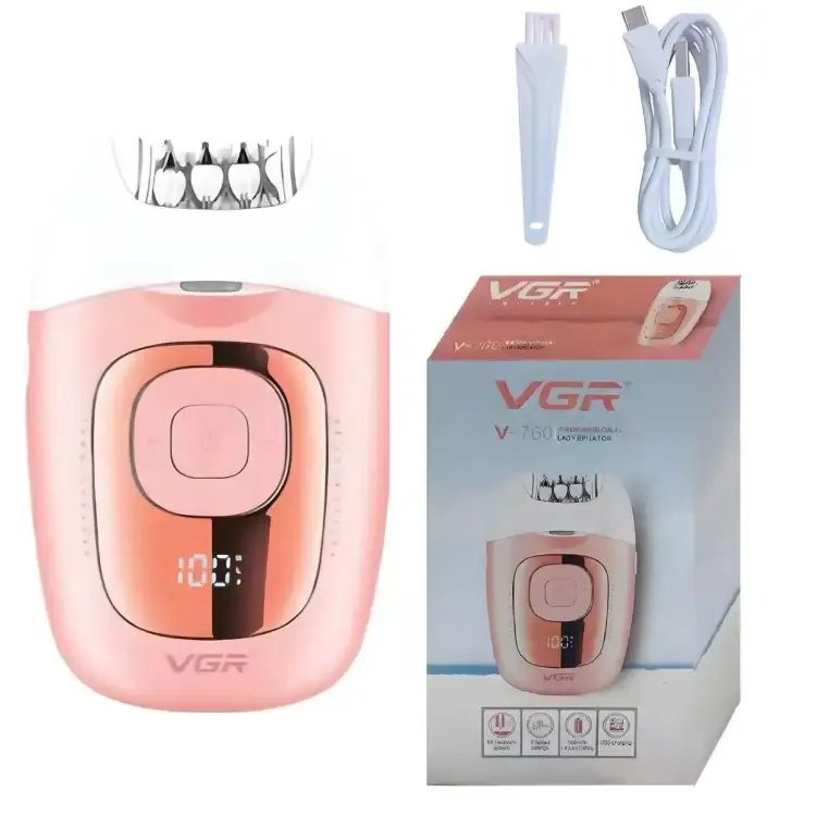 ماكينه إزالة الشعر VGR V-760 القابل لإعادة الشحن للنساء