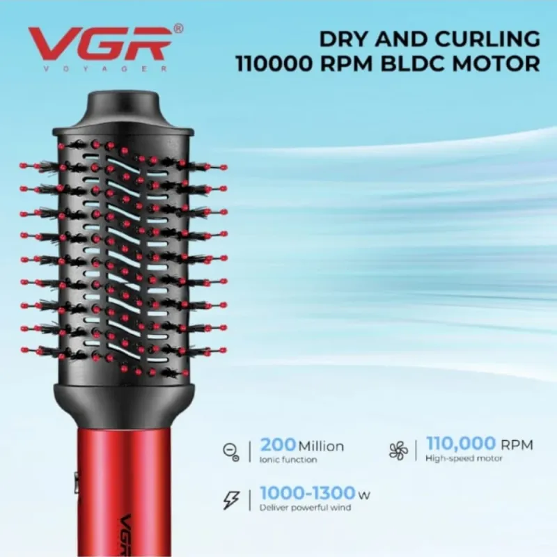 فرشاه تصفيف الشعر الاحترافي VGR V-483 بالهواء الساخن 5 في 1