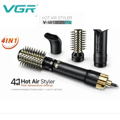 فرشاه تصفيف الشعر الاحترافي VGR V-481  بالهواء الساخن 4  في 1