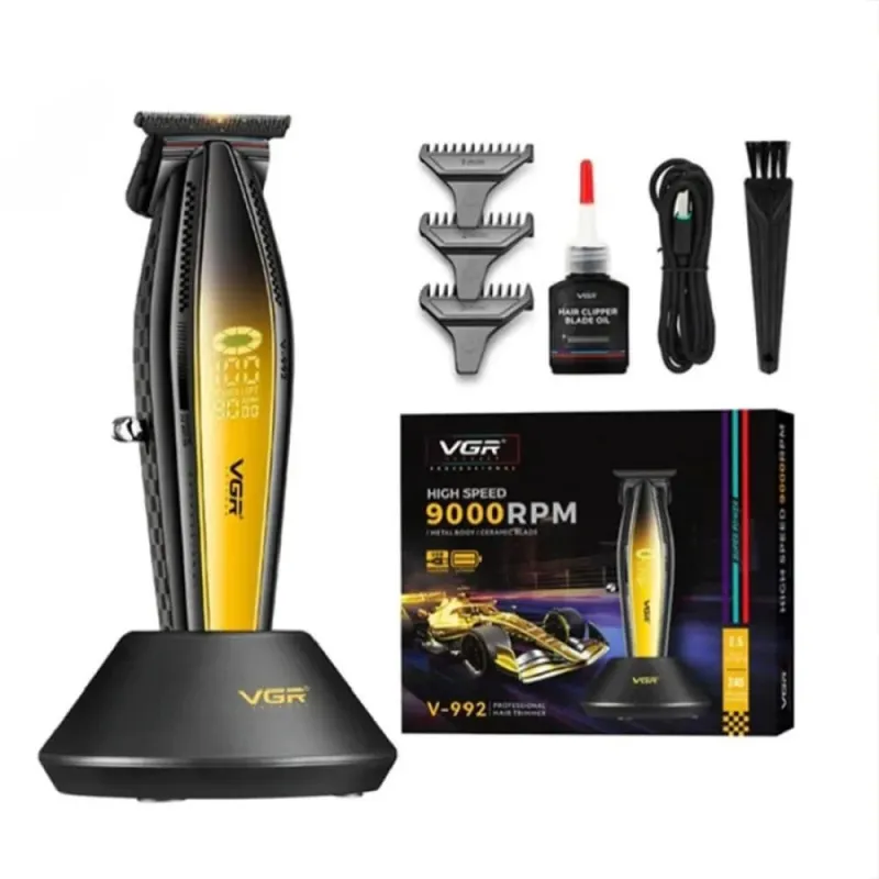 VGR V-992 - ماكينة حلاقة كهربائية احترافية. قابله للشحن للرجال