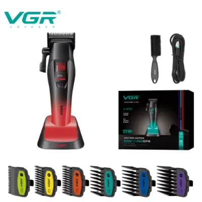 ماكينة حلاقة الشعر الاحترافية VGR V-875C شاشة LED - للرجال