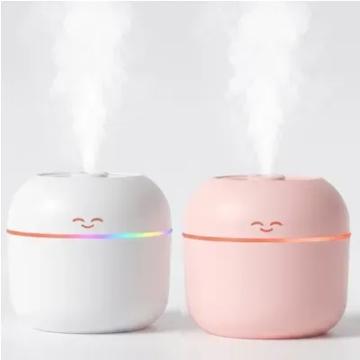 فواجه و مرطب الهواء الكيوت المحمول مع إضاءة RGB لغرف الأطفال والمكاتب