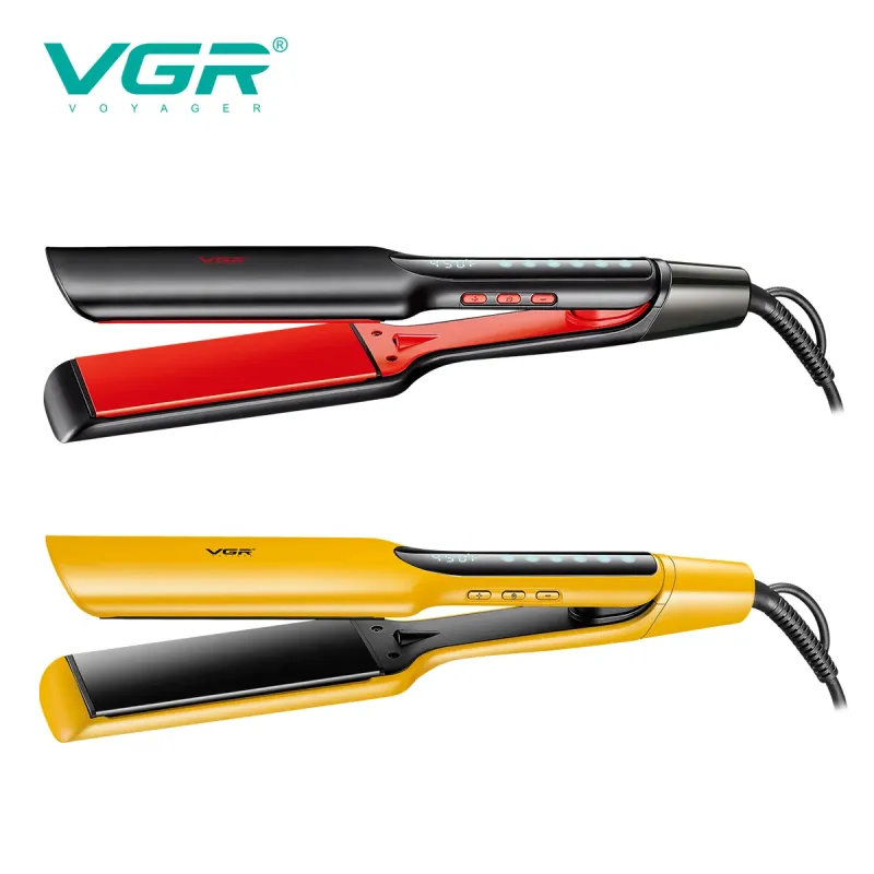 مكواه تصفيف وفرد الشعر الاحترافيه ذو الألواح الطويلة من VGR (موديل V-521C)
