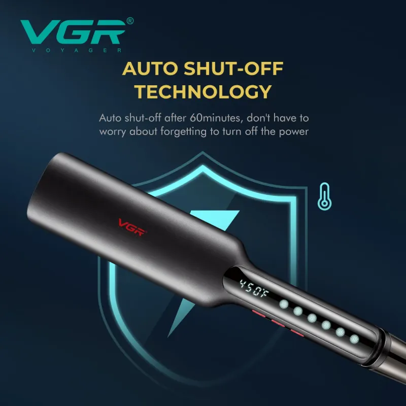 مكواه تصفيف وفرد الشعر الاحترافيه ذو الألواح الطويلة من VGR (موديل V-521C)