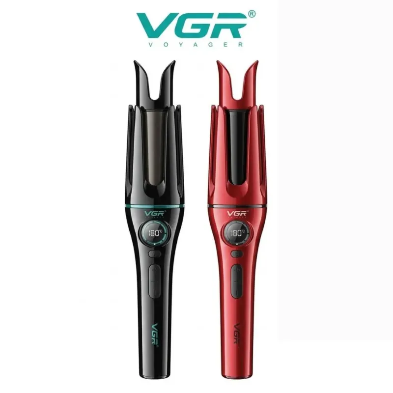 مكواه تمويج وتلفيف الشعر الكيرلي الأوتوماتيكي من VGR شاشة LED(موديل V-555)