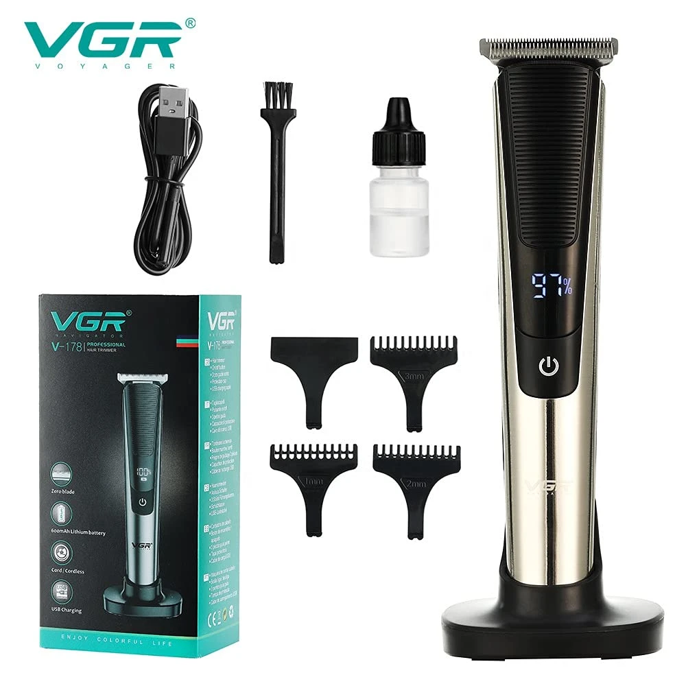 VGR ماكينة حلاقه الشعر الاحترافية القابلة لإعادة الشحن V-178