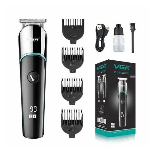 ماكينة تشذيب الشعر في جي ار بملحقات، للاستخدام الجاف، اسود -V-288