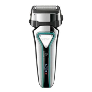 ماكينة تنعيم اللحية في جي ار Professional قابلة للشحن للاستعمال الرطب والجاف، فضي واسود - V-333